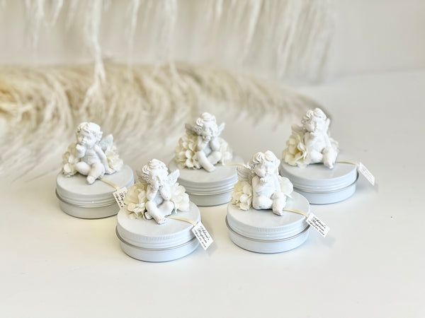 5 pcs Baptism Candle Favors, Personalized Baptism Gifts, Baby Shower Favors, Custom Favors, Angel Favors, Party Favors, Baby Girl