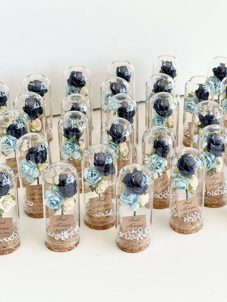 10 pcs Wedding Favors – Custom Glass Dome Cloche Favors, Beauty and the Beast Party Favors for Guests