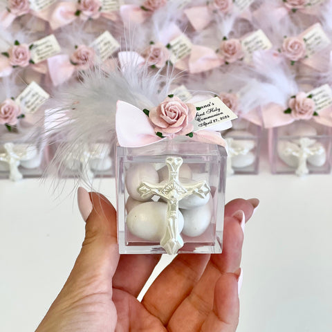 10 pcs Baptism Favors, Christening Favors, Cross Favors, Custom Favors, First Communion Souvenirs, Personalized Baptism Gifts