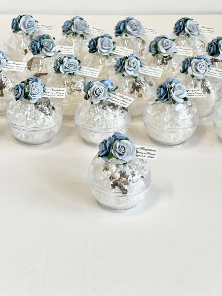 10 pcs Baptism Favors, Christening Favors, Rosary Favor Boxes, Personalized First Communion Souvenirs, Custom Baptism Gifts