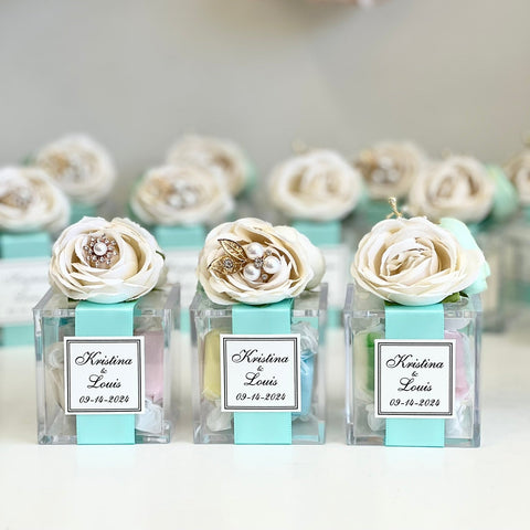 These handmade personalized favors are the perfect addition to any event, whether it’s a Wedding, Engagement, Bridal Shower, Baptism, Anniversary, Quinceañera, Birthday, Prom, Graduation, or any other special occasion. They also make wonderful Gifts for Guests, Bridesmaids, Christenings, 1st Communions, Party Gifts, 1st Birthdays, Bachelorette Parties, Baby Showers, Save the Dates, Confirmations, and so much more.