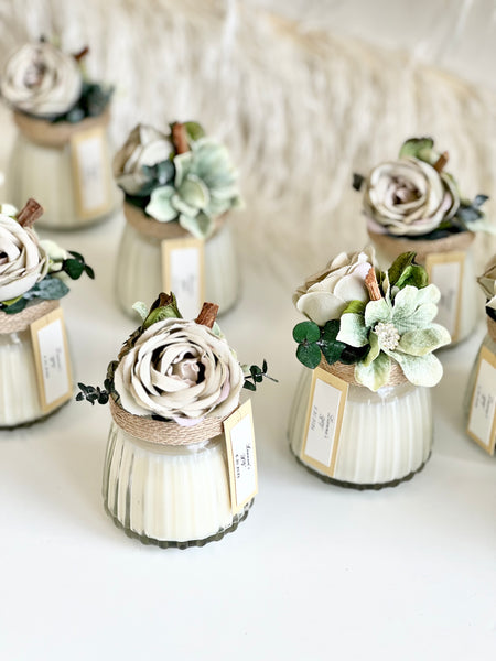 Sage Green Custom Candle Wedding Favors for Guests, Personalized Party Candle Favors, Bulk Candle Favors, Decorative Candles for Home, Customizable Wedding Favors