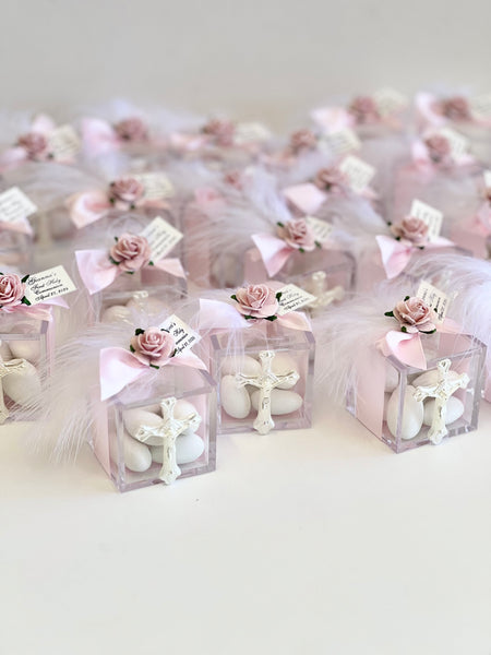 10 pcs Baptism Favors, Christening Favors, Cross Favors, Custom Favors, First Communion Souvenirs, Personalized Baptism Gifts