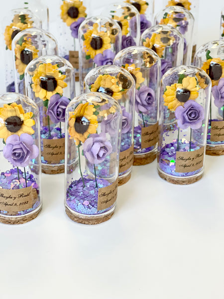 10 pcs Wedding Favors for Guests, Wedding Favors, Rustic Wedding, Custom Favors, Personalized Sunflower Favors, Rustic Favors