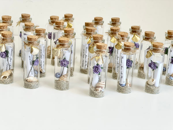 10 pcs Wedding favors for beach, Wedding gift for guest, Beach favors, Wedding favors, Favors, Beach party favors, Wedding message in a bottle