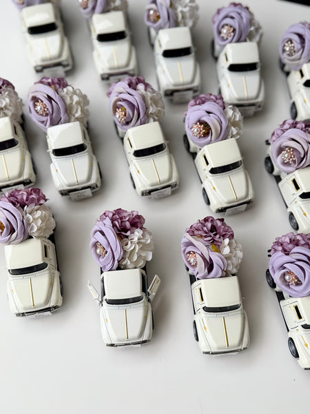 Lilac Track Car Wedding Favors, Wedding Car Gifts for Guests, Baby Shower, Personalized Party Favors, Custom Bride Shower Favors