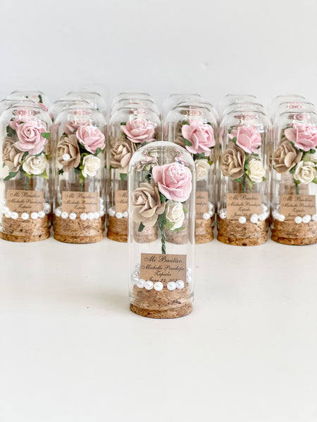 10 pcs Wedding Favors – Custom Glass Dome Cloche Favors, Beauty and the Beast Party Favors for Guests