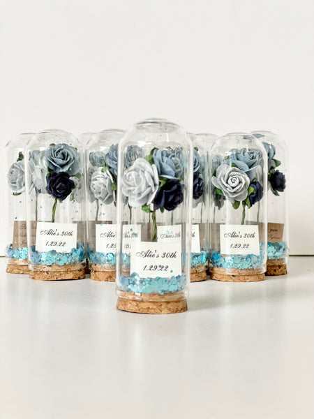 10 pcs Wedding Favors – Custom Glass Dome Cloche Favors, Beauty and the Beast Party Favors for Guests