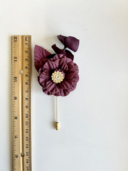 Burgundy Corsage and Boutonniere Set, Wedding, Prom Party Corsage Set