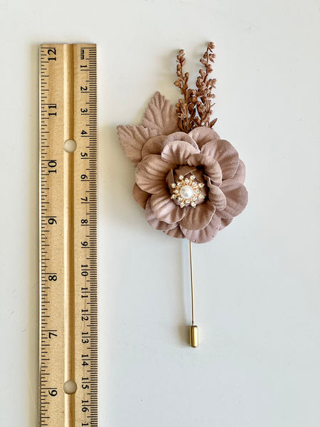 Dusty Mauve Pink Corsage and Boutonniere Set, Wedding Flowers, Prom Party Corsage Set