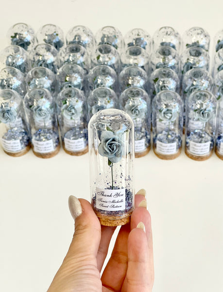 10 pcs Wedding Favors for Guests, Engagement Party Favors, Sweet 15 Birthday Favors, Cloche Dome Custom Favors, Bulk Beauty and the Beast Gifts