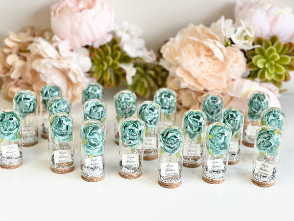 10 pcs Bulk Wedding Favors for Guests, Rose Dome Favors, Personalized Party Gifts, Beauty and the Beast Custom Favors, Rustic Favors Gifts, Boho
