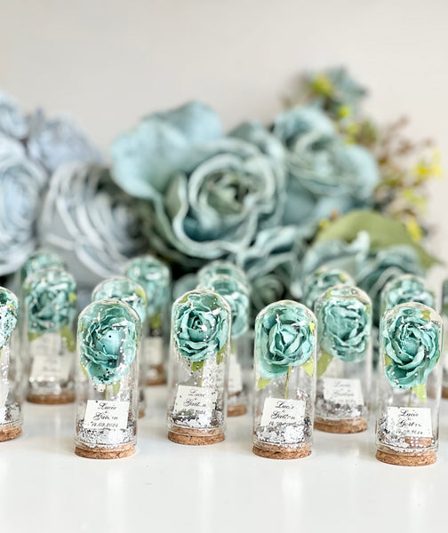 10 pcs Bulk Wedding Favors for Guests, Rose Dome Favors, Personalized Party Gifts, Beauty and the Beast Custom Favors, Rustic Favors Gifts, Boho
