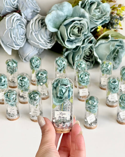 10 pcs Bulk Wedding Favors for Guests, Rose Dome Favors, Personalized Party Gifts, Beauty and the Beast Custom Favors, Rustic Favors Gifts, Boho