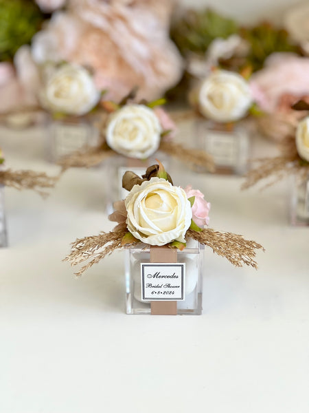 5 Boho Elegance Favors Boxes – Personalized Rustic Wedding & Sweet 16 Party Favors, Custom Gifts for Guests