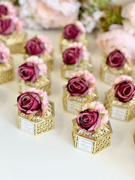 10 pcs Burgundy Wedding Favors, Favors Boxes, Wedding Favors for Guests, Party Favors, Custom Favors, Luxury Favors, Engagement Favor, Boho