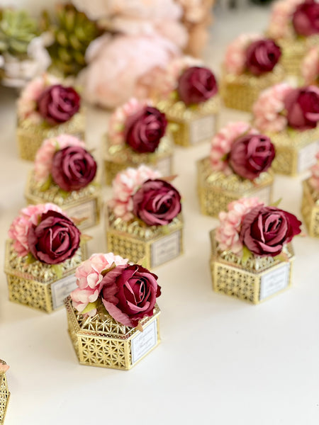 10 pcs Burgundy Wedding Favors, Favors Boxes, Wedding Favors for Guests, Party Favors, Custom Favors, Luxury Favors, Engagement Favor, Boho