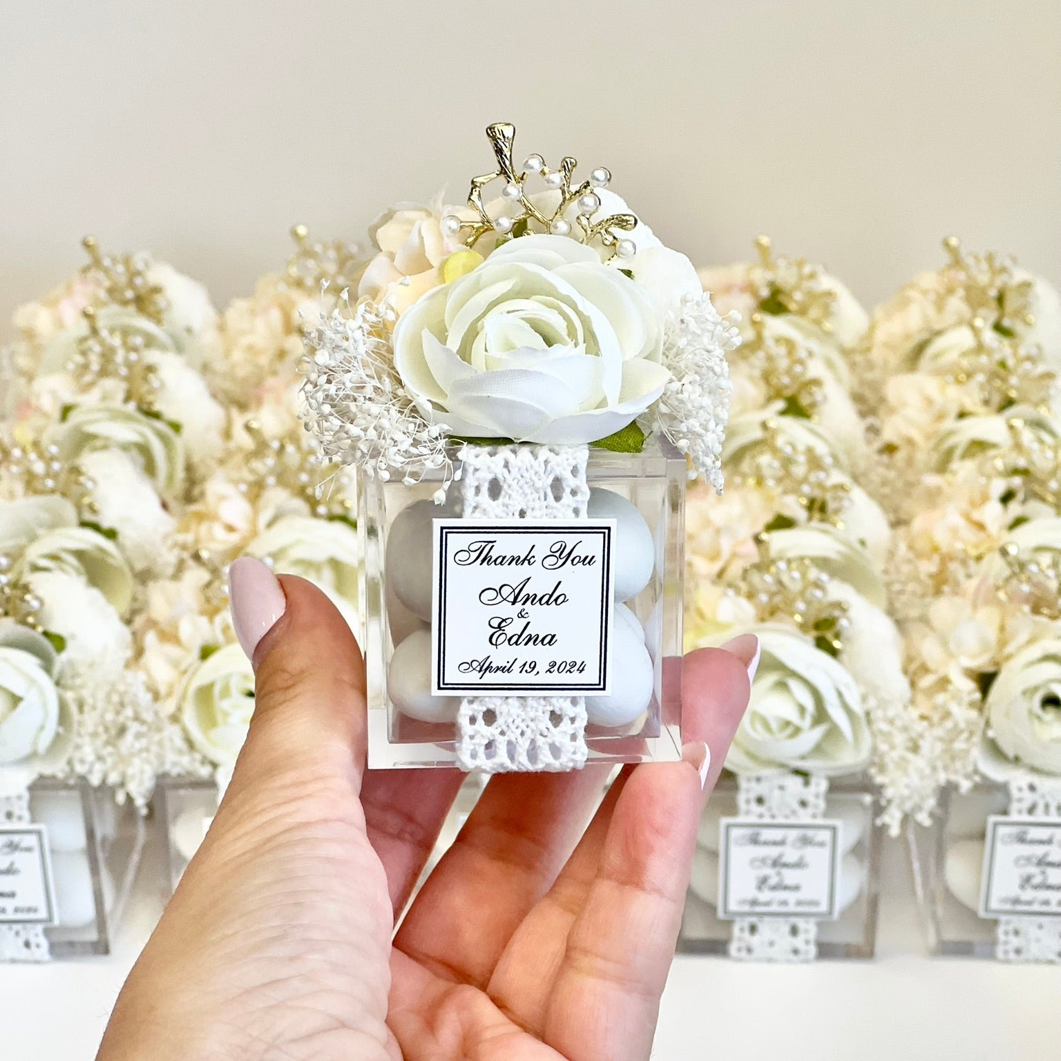 These handmade personalized favors are the perfect addition to any event, whether it’s a Wedding, Engagement, Bridal Shower, Baptism, Anniversary, Quinceañera, Birthday, Prom, Graduation, or any other special occasion. They also make wonderful Gifts for Guests, Bridesmaids, Christenings, 1st Communions, Party Gifts, 1st Birthdays, Bachelorette Parties, Baby Showers, Save the Dates, Confirmations, and so much more.