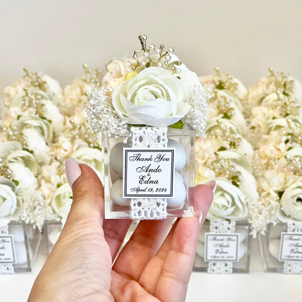 These handmade personalized favors are the perfect addition to any event, whether it’s a Wedding, Engagement, Bridal Shower, Baptism, Anniversary, Quinceañera, Birthday, Prom, Graduation, or any other special occasion. They also make wonderful Gifts for Guests, Bridesmaids, Christenings, 1st Communions, Party Gifts, 1st Birthdays, Bachelorette Parties, Baby Showers, Save the Dates, Confirmations, and so much more.
