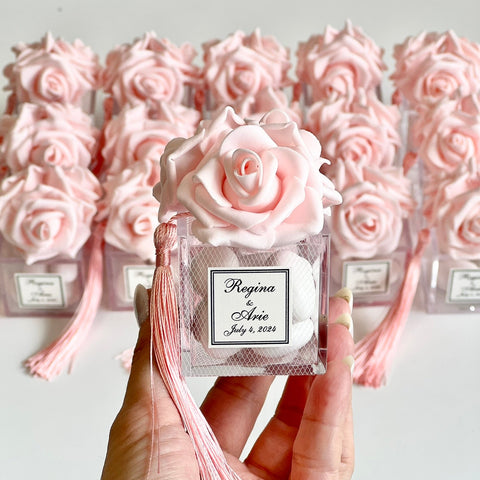 These handmade personalized favors are the perfect addition to any event, whether it’s a Wedding, Engagement, Bridal Shower, Baptism, Anniversary, Quinceañera, Birthday, Prom, Graduation, or any other special occasion. They also make wonderful Gifts for Guests, Bridesmaids, Christenings, 1st Communions, Party Gifts, 1st Birthdays, Bachelorette Parties, Baby Showers, Save the Dates, Confirmations, and so much more.