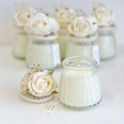 These handmade personalized candle favors are the perfect addition to any event, whether it’s a Wedding, Engagement, Bridal Shower, Baptism, Anniversary, Quinceañera, Birthday, Prom, Graduation, or any other special occasion. They also make wonderful Gifts for Guests, Bridesmaids, Christenings, 1st Communions, Party Gifts, 1st Birthdays, Bachelorette Parties, Baby Showers, Save the Dates, Confirmations, and so much more.
