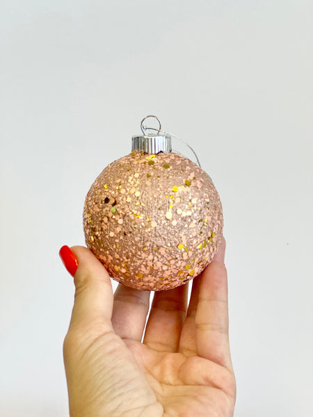 12 pcs Christmas Ornament, Christmas Decorations, Christmas Gift, Glitter Christmas Balls, Handmade Balls, Christmas Gift for Her, Xoxo