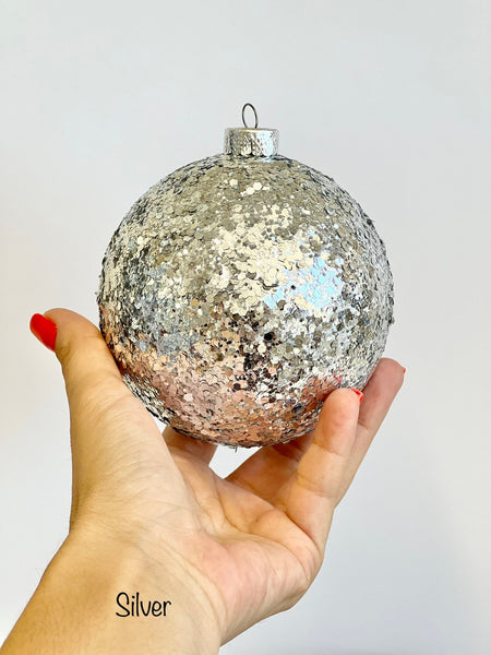 Handmade Onyx Glitter Christmas Ornament