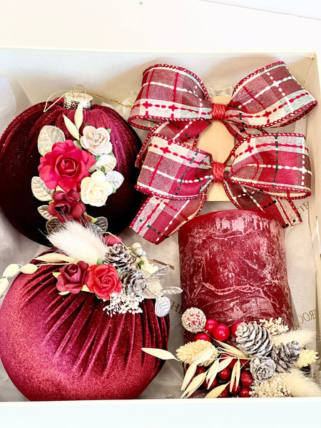 5 pcs Christmas Ornament, Christmas Candles, Rustic Christmas, Christmas Gift for Her, Christmas Bulbs, Handmade Balls, Christmas Decoration