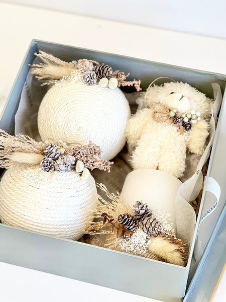 4 pcs Christmas Ornament, Christmas Candles, Rustic Christmas, Christmas Gift for Her, Christmas Bulbs, Handmade Balls, Christmas Decoration