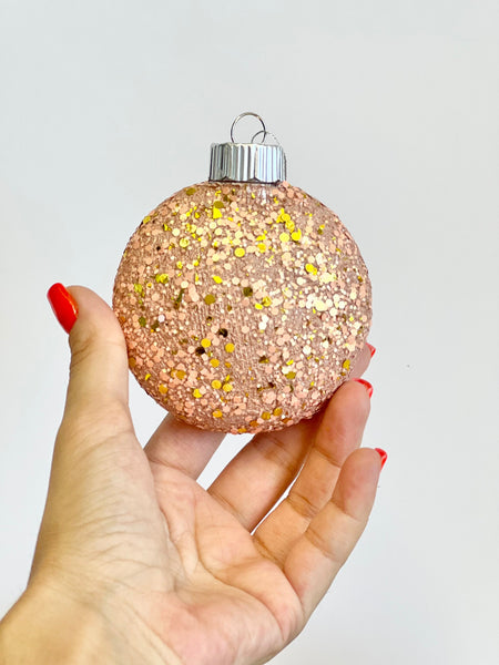 12 pcs Christmas Ornament, Christmas Decorations, Christmas Gift, Glitter Christmas Balls, Handmade Balls, Christmas Gift for Her, Xoxo