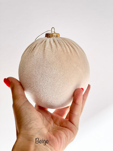 Handmade Russet Velvet Christmas Ball Ornament