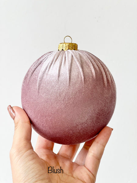 Handmade Mauve Velvet Christmas Ornament