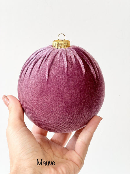 Handmade Mauve Velvet Christmas Ornament