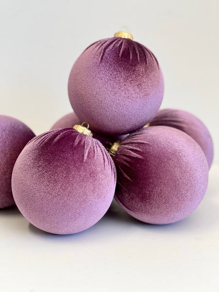 Handmade Mauve Velvet Christmas Ornament
