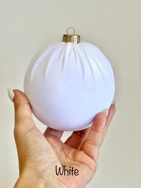 Black Velvet Christmas Ornament: Custom Glitter Ball