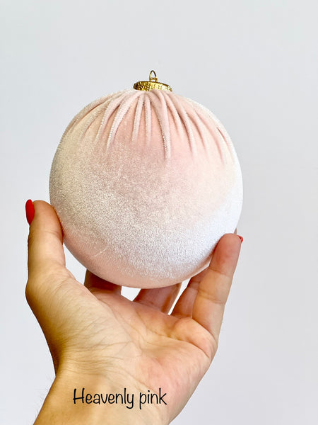 Handmade Mauve Velvet Christmas Ornament