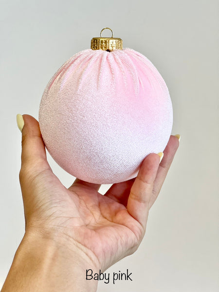 Handmade Powder Pink Velvet Christmas Ornament