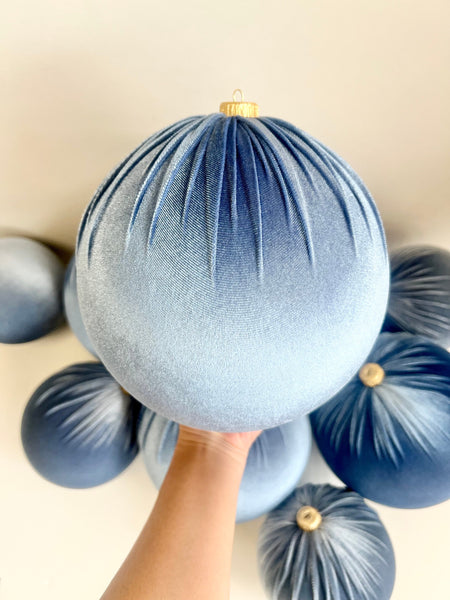 Handmade Velvet Christmas Ball Ornament: Large Custom Holiday Decor