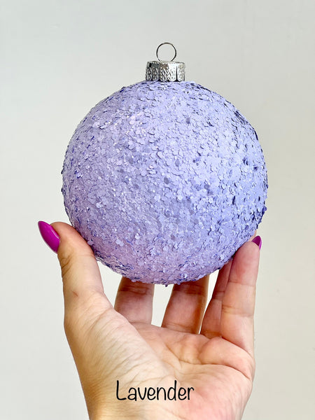 Grape Glitter Christmas Ornament: Handmade Holiday Decor