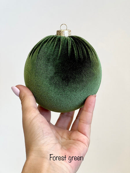 Handmade Forest Green Velvet Christmas Ornament