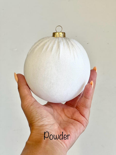Black Velvet Christmas Ornament: Custom Glitter Ball