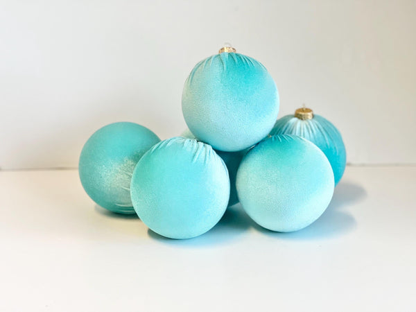 6 pcs Tiffany Velvet Christmas Balls, Christmas Tree Decorations, Handmade Christmas Bulbs, Christmas Gift, Christmas Box, Home Decorations