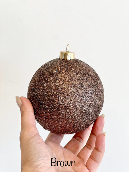 Gold Glitter Christmas Ball Ornament: Custom Handmade Decoration