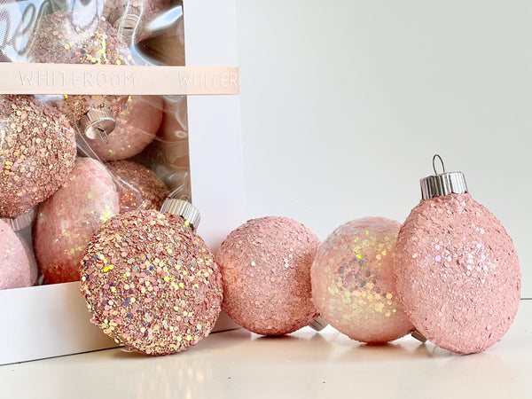 16 pcs Christmas Ornament, Christmas Bulbs, Pink Christmas Decorations, Christmas Gift, Custom Christmas Balls, Handmade Bulbs, Gift Set