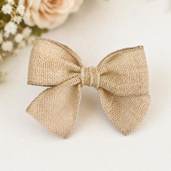 Large Burlap Christmas Bow, Rustic Tree Ornament, Farmhouse Wreath and Holiday Decor