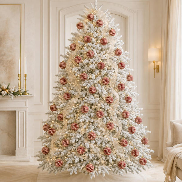 Handmade Burgundy and Gold Christmas Ball Ornament