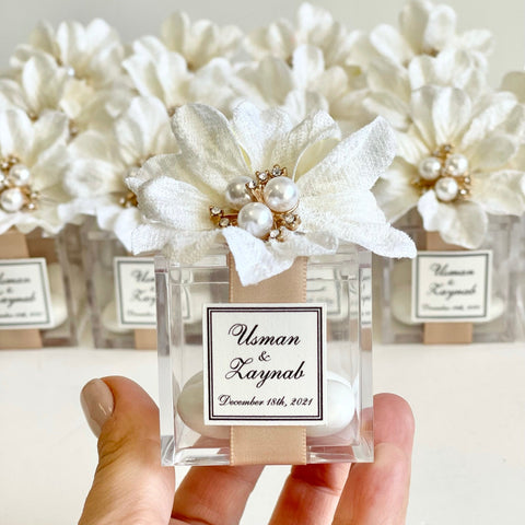These handmade personalized favors are the perfect addition to any event, whether it’s a Wedding, Engagement, Bridal Shower, Baptism, Anniversary, Quinceañera, Birthday, Prom, Graduation, or any other special occasion. They also make wonderful Gifts for Guests, Bridesmaids, Christenings, 1st Communions, Party Gifts, 1st Birthdays, Bachelorette Parties, Baby Showers, Save the Dates, Confirmations, and so much more.