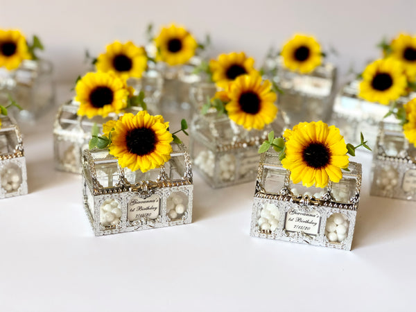 5 pcs Sunflower Favors, Favors Boxes, Wedding Favors for Guests, Party Favors, Custom Favors
