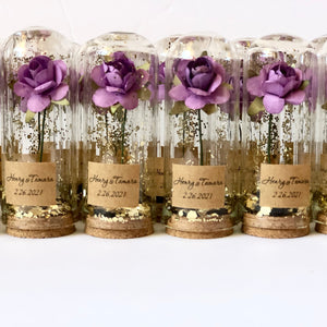 10 pcs Bulk Rose Dome Favors for Guests, Wedding Favors Gifts, Personalized Party Gifts, Beauty and the Beast Custom Favors, Bachelorette Favors