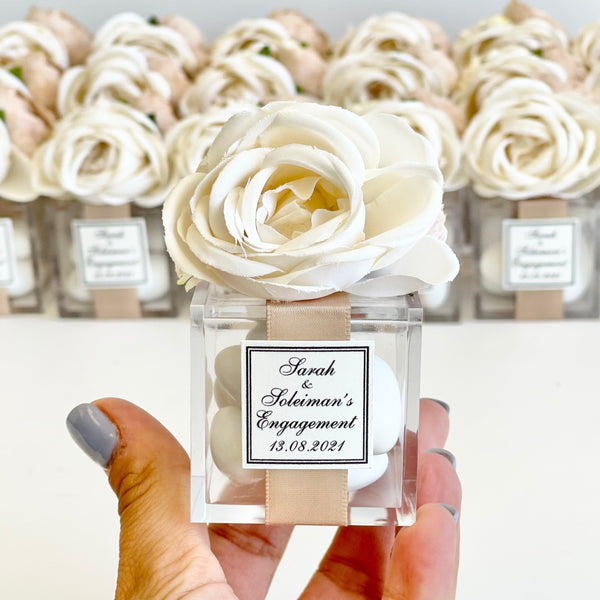 These handmade personalized favors are the perfect addition to any event, whether it’s a Wedding, Engagement, Bridal Shower, Baptism, Anniversary, Quinceañera, Birthday, Prom, Graduation, or any other special occasion. They also make wonderful Gifts for Guests, Bridesmaids, Christenings, 1st Communions, Party Gifts, 1st Birthdays, Bachelorette Parties, Baby Showers, Save the Dates, Confirmations, and so much more.